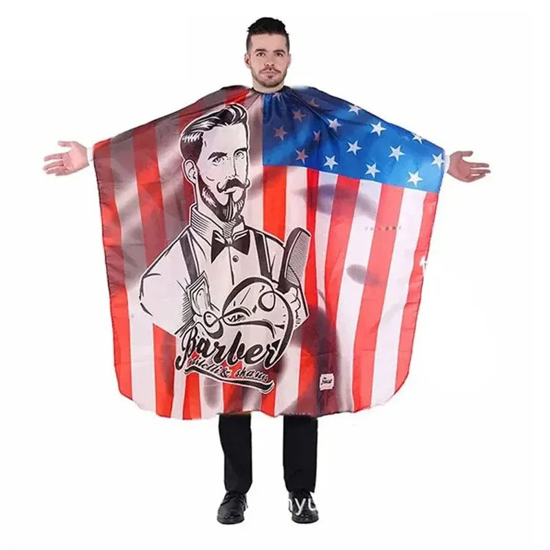 2026 Hot Sale！Hairdressing Coth Pattern Cutting Hair Waterproof Cloth Salon Barber Cape Professional Hair Stylist Retro Aprons Zpaxo WB-12