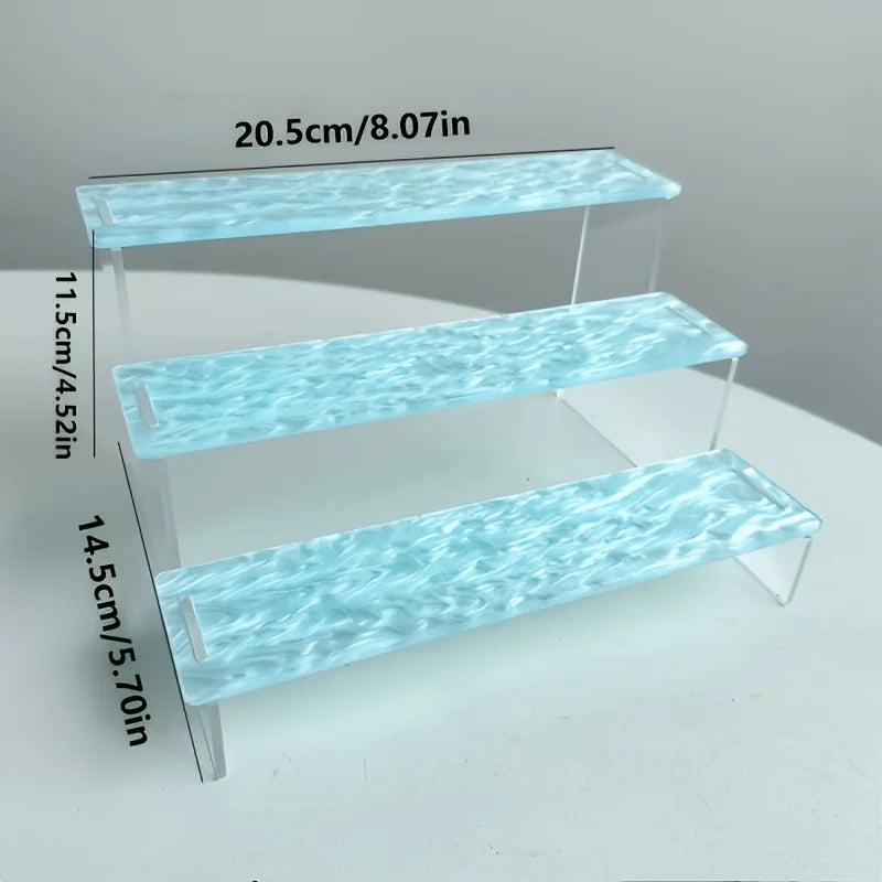 Acrylic Three-layer Display Rack Storage Art Organizer Suitable Party