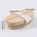 Natural Bristle Body Brush Exfoliating Dry Body Brushing Soft Bristles for Bath Home Use Zpaxo 1PC