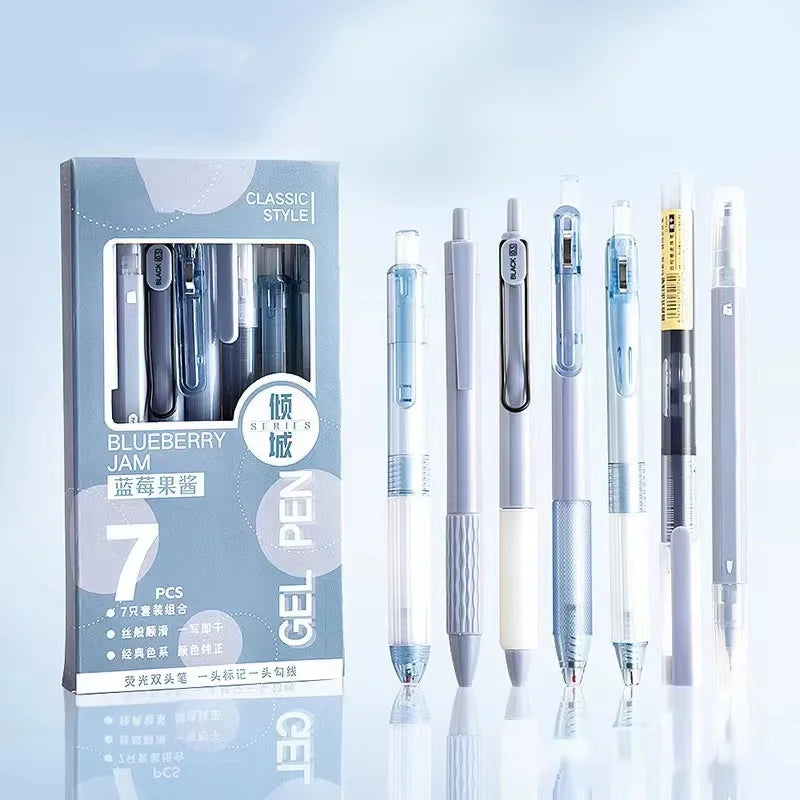 Quick-drying Ink Gel Pen Student Highlighter Tip School Stationery