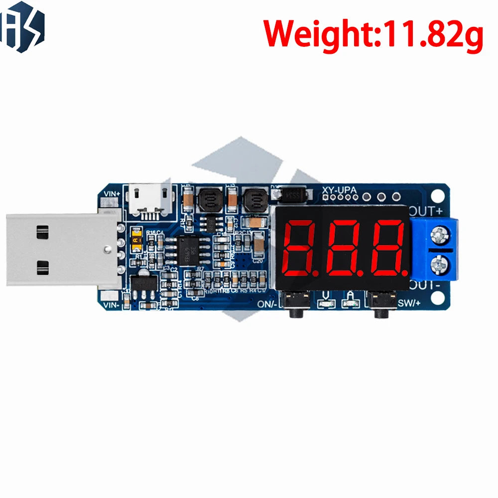 ‌XY-UPA Digital USB Power Supply Module – Programmable Multi-Output Voltage Regulator (5V→3.3V/9V/12V/24V) with OLED Display Zpaxo