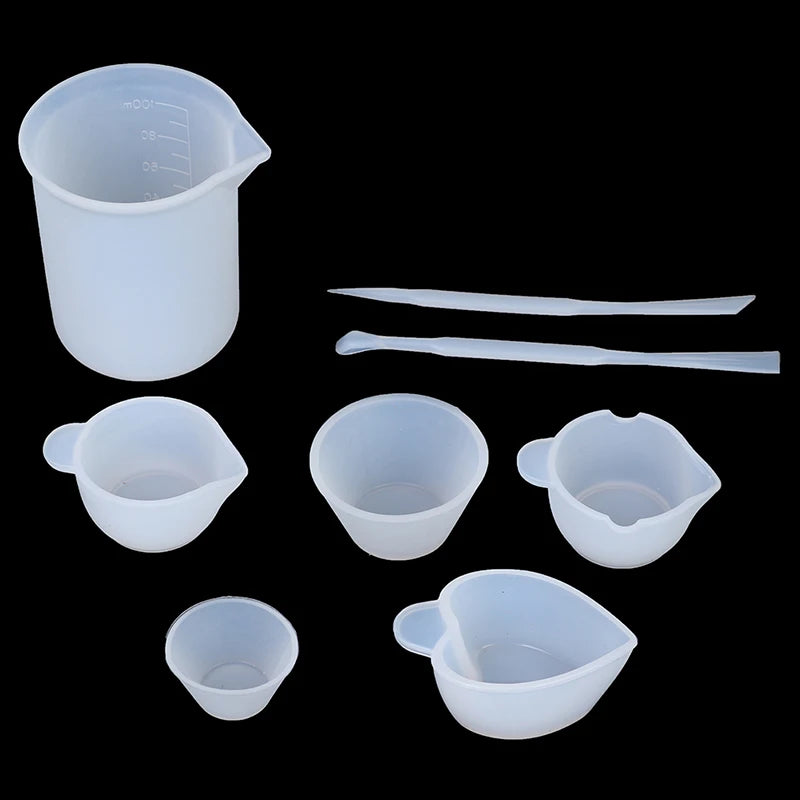 Silicone Resin Measuring Mixing Cup Stirrers DIY Jewelry Resin Glue Tool Cake Epoxy Resin Jewelry Making Kitchen Baking Tools Zpaxo