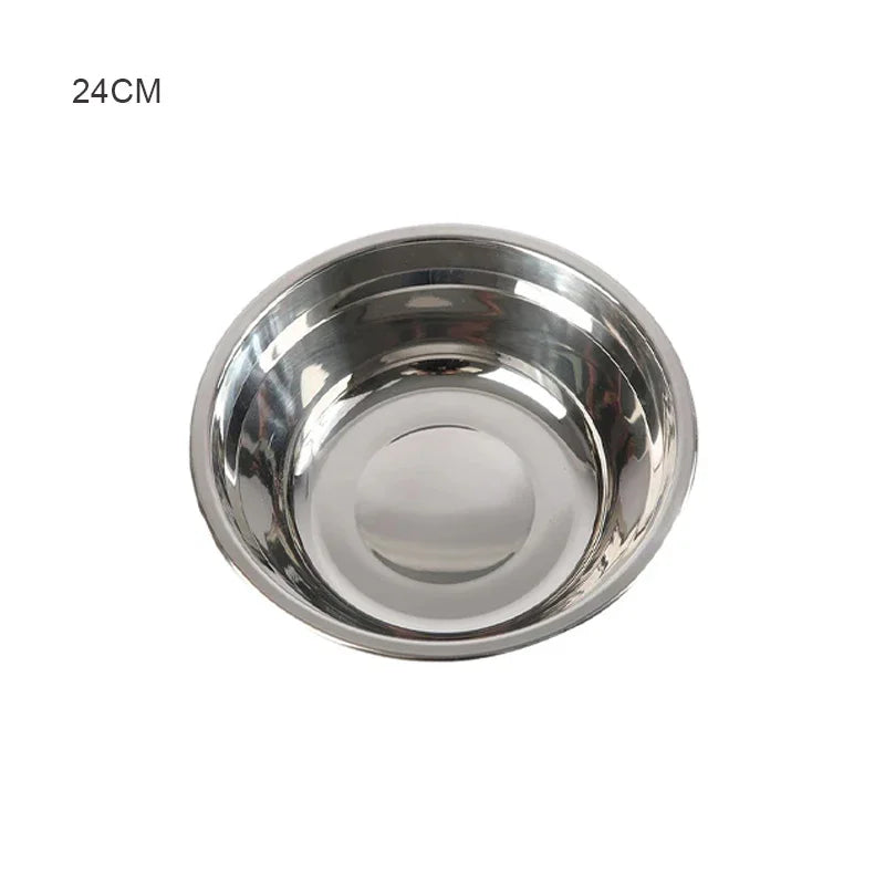 Stainless Steel Mixing Bowl – Baking, Kneading & Washing Stainless Steel Mixing Bowl Zpaxo Silver 24cm