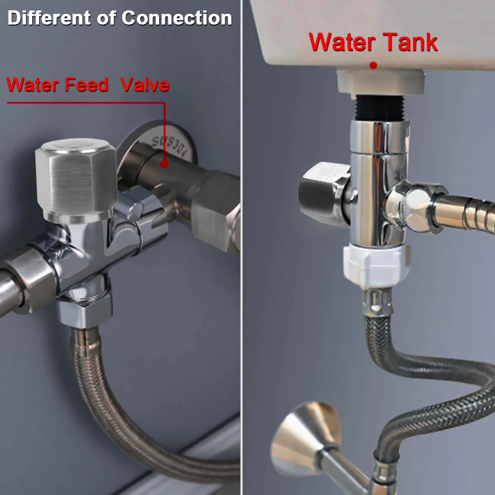 Hand Bidet Faucet Sprayer Toilet Stainless Steel Bathroom Self