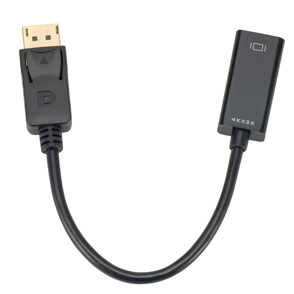 4K DisplayPort to HDMI-compatible Adapter Male DP to Female HDMI-Compatible Cable Converter Video Audio For HDTV PC Projector Zpaxo