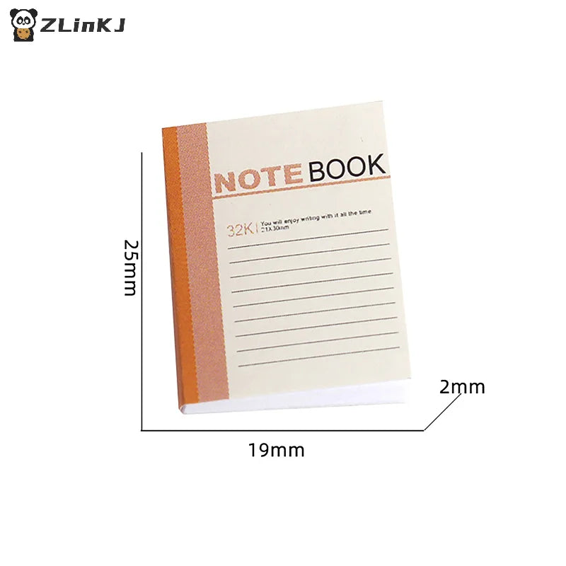 ▶4Pcs 1/12 Dollhouse Mini Notebook Exercise Book Model Dollhouse Study Decoration Dolls House School Stationery Accessories Zpaxo