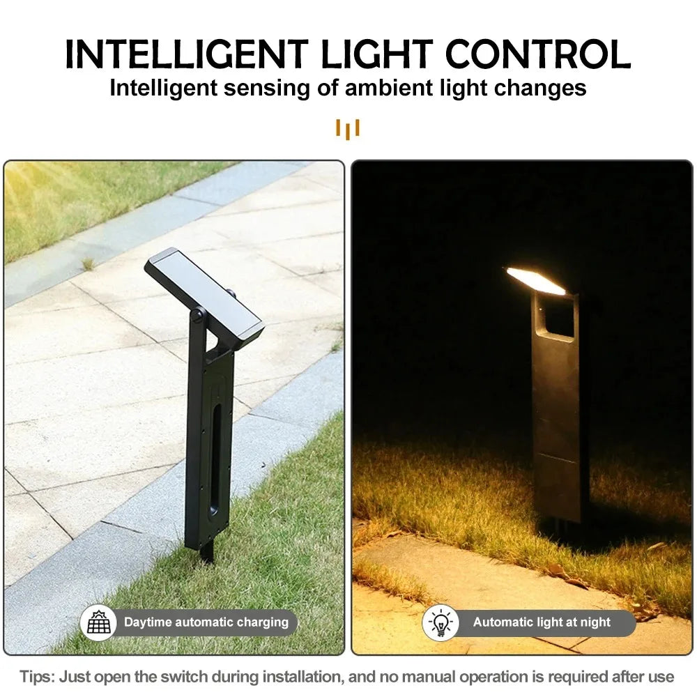Solar Powered LED Pathway Lights, Outdoor Waterproof Garden Lamp, Warm White Light, Landscape Lighting Decor for Lawn Zpaxo