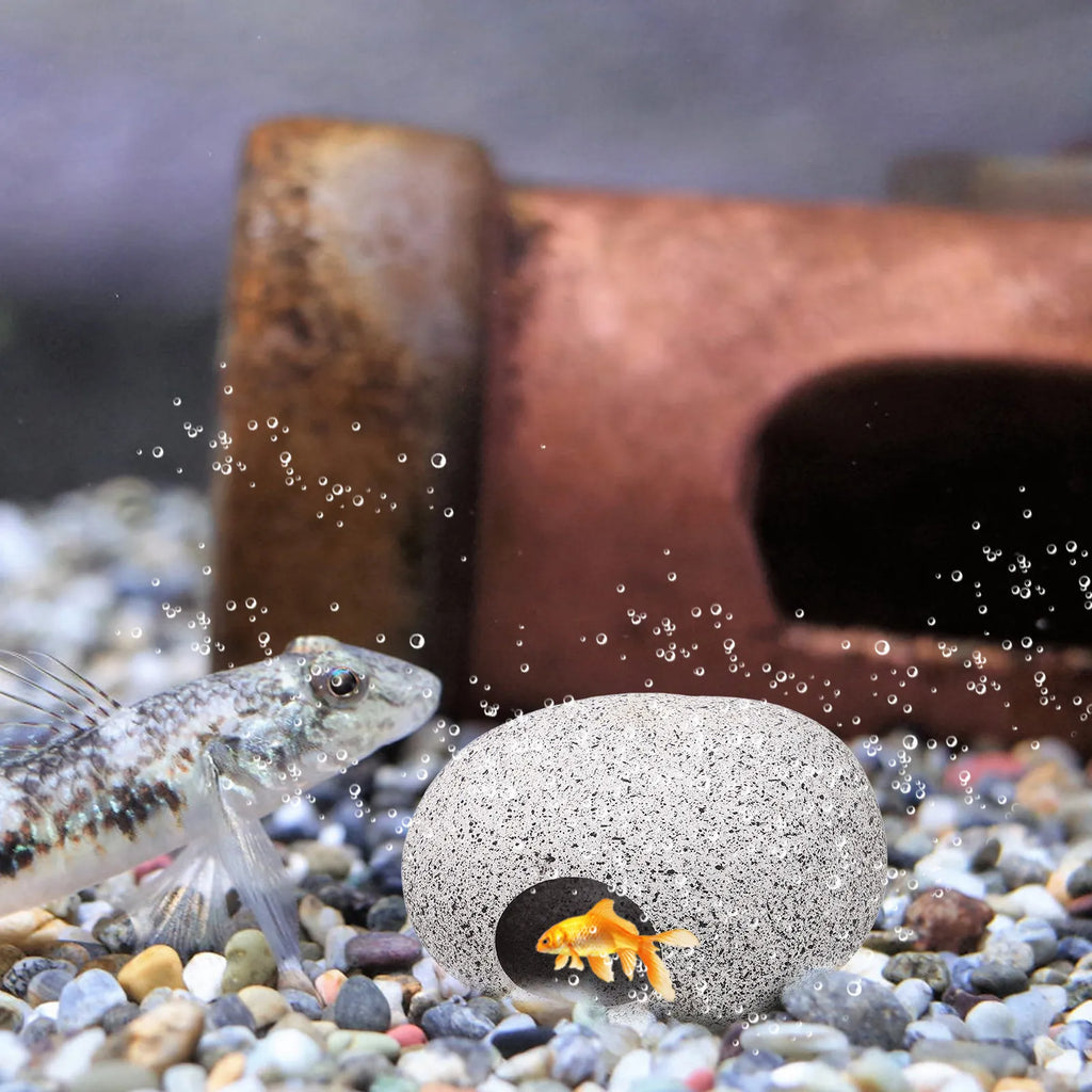 Ceramic Shrimp Hideout Fish Tank Cave Aquarium Decor Betta Cichlid