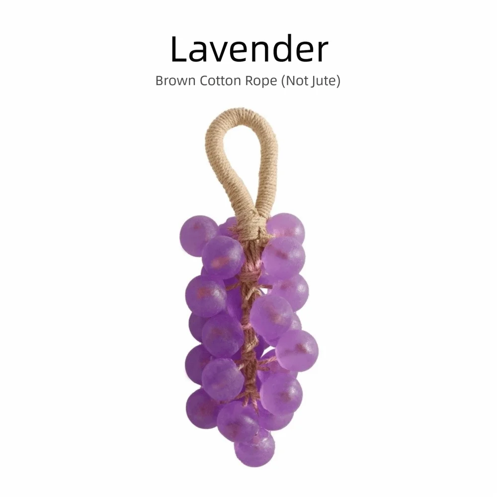 Handmade Grape Soap Rope Clear Whole Bunch Cluster Bar Crystal DIY Zpaxo purple round