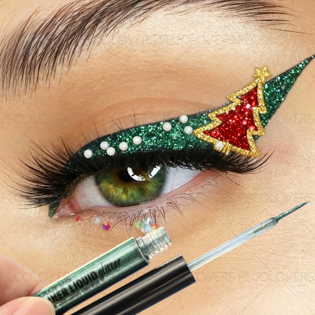 Sparkling Christmas Liquid Eyeliner Pearlescent Shimmer Eyeshadow