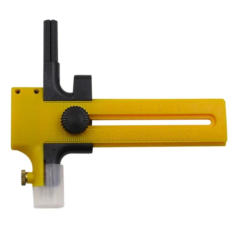 Circle Cutter Adjustable Circular Cutting Tool for Making Fabric Crafts DIY Scrapbook Art Craft Tool Circle Paper Cutter Zpaxo YELLOW