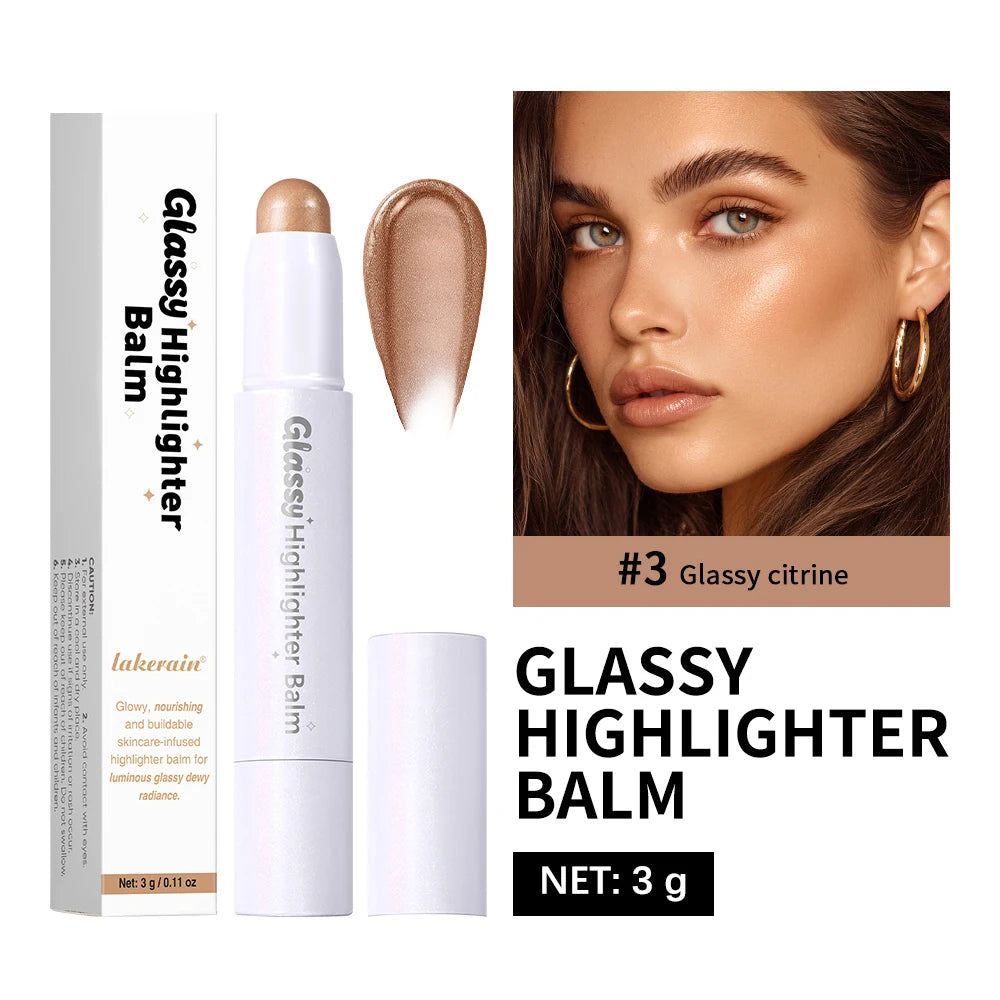 Glassy Highlighter Balm Stick – Lips, Eyes, Cheeks & Body Highlighter Balm Stick Zpaxo 3Citrine