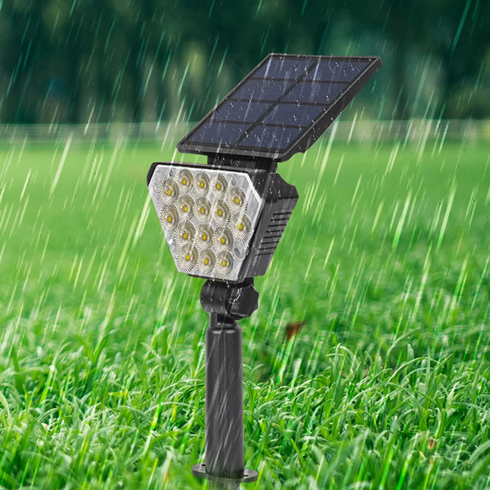 LED Ground Light Bright Solar Atmosphere 2 Lighting Modes Easy