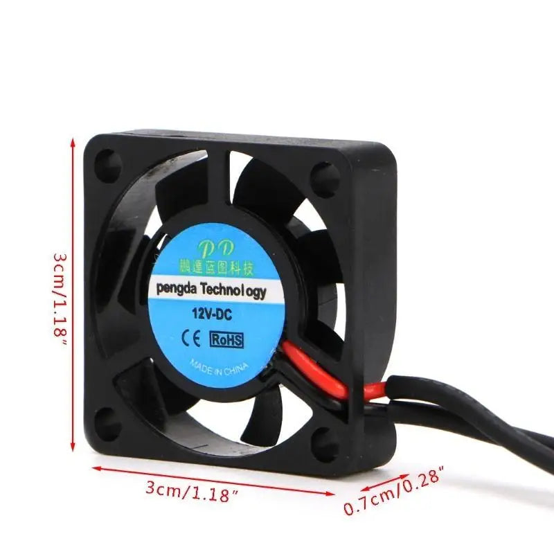 652F 30x30x7mm Fan 3007 12V Brushless Computer Cooling USB 2 Pin Zpaxo