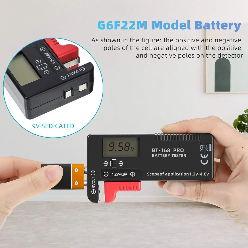 BT-168 Digital Lithium Battery Capacity Tester Checkered Load