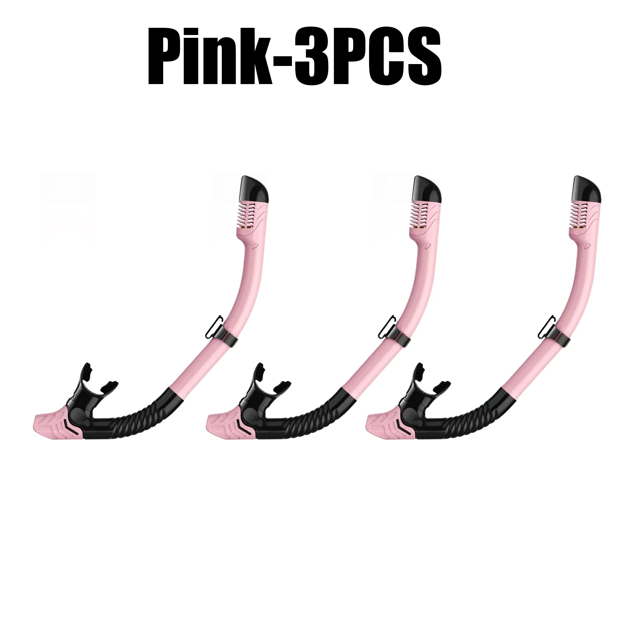 Adult Dry Snorkel Scuba Diving Underwater Swimming Full Multiple Zpaxo Pink 3PCS