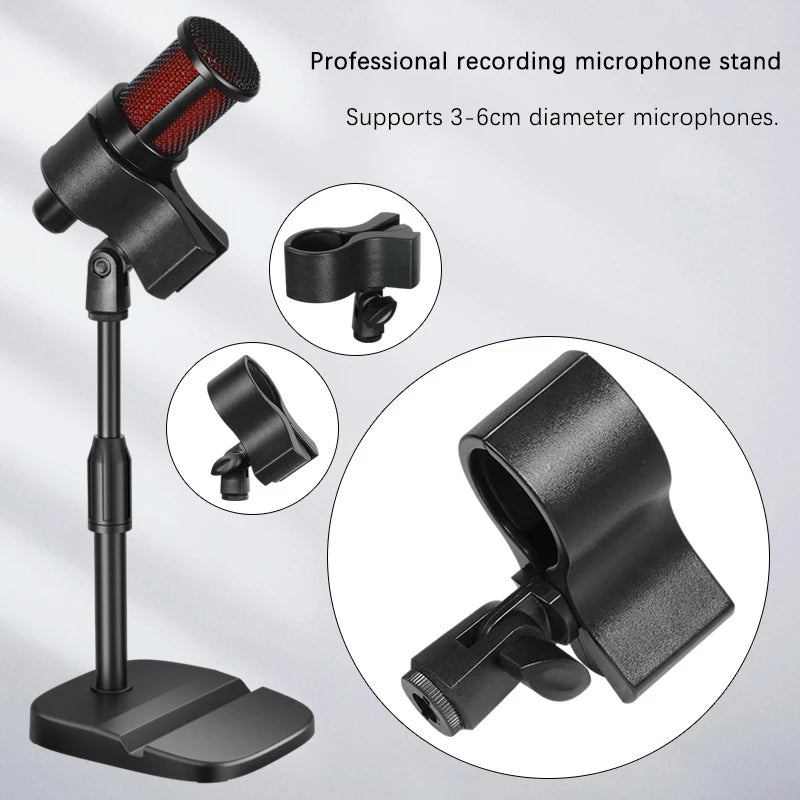 Universal Large Microphone Handhold Clip Clamp Holder 3 8 Adapter 3