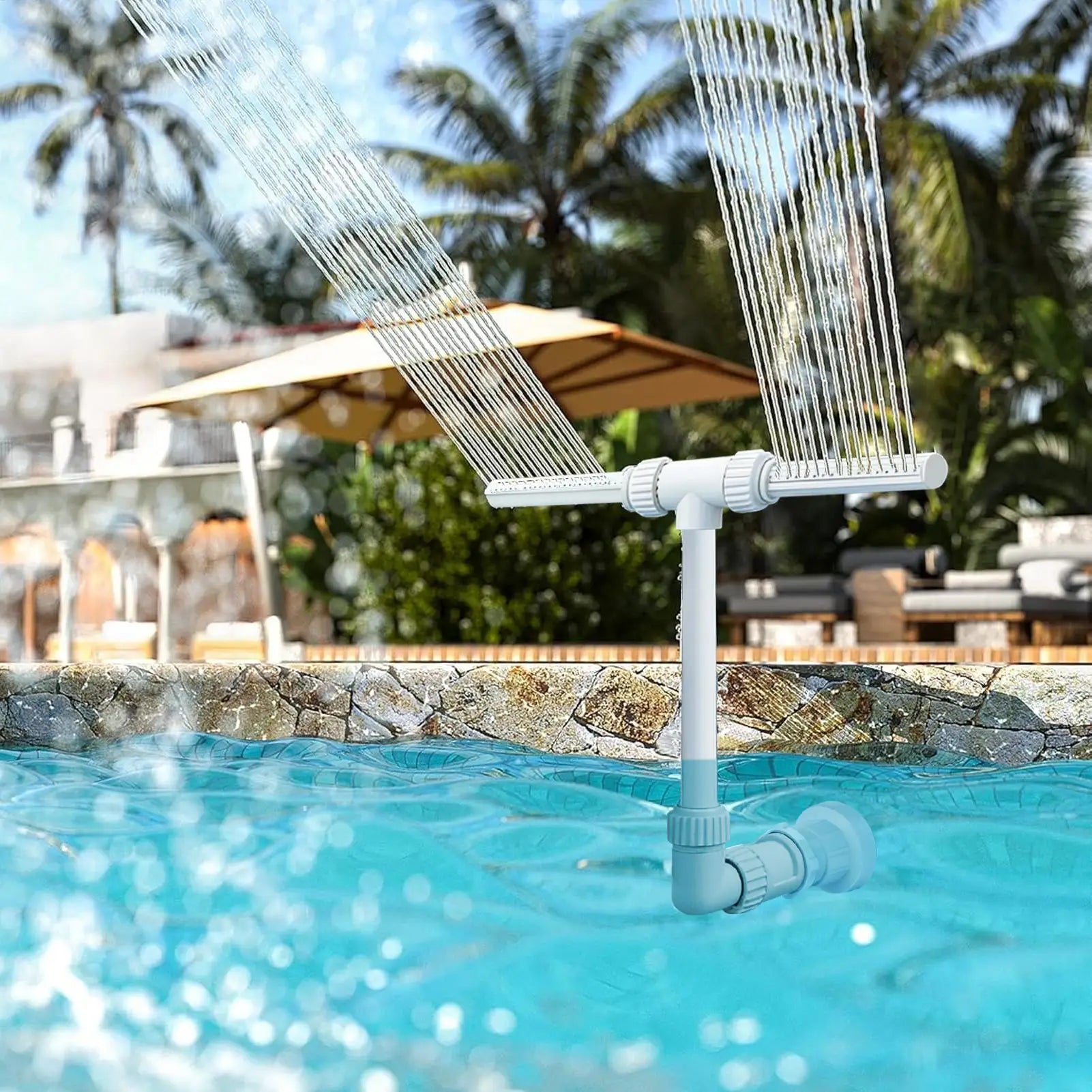 Pool Fountain Double Spray Waterfall Cooler Jet Durable Brass
