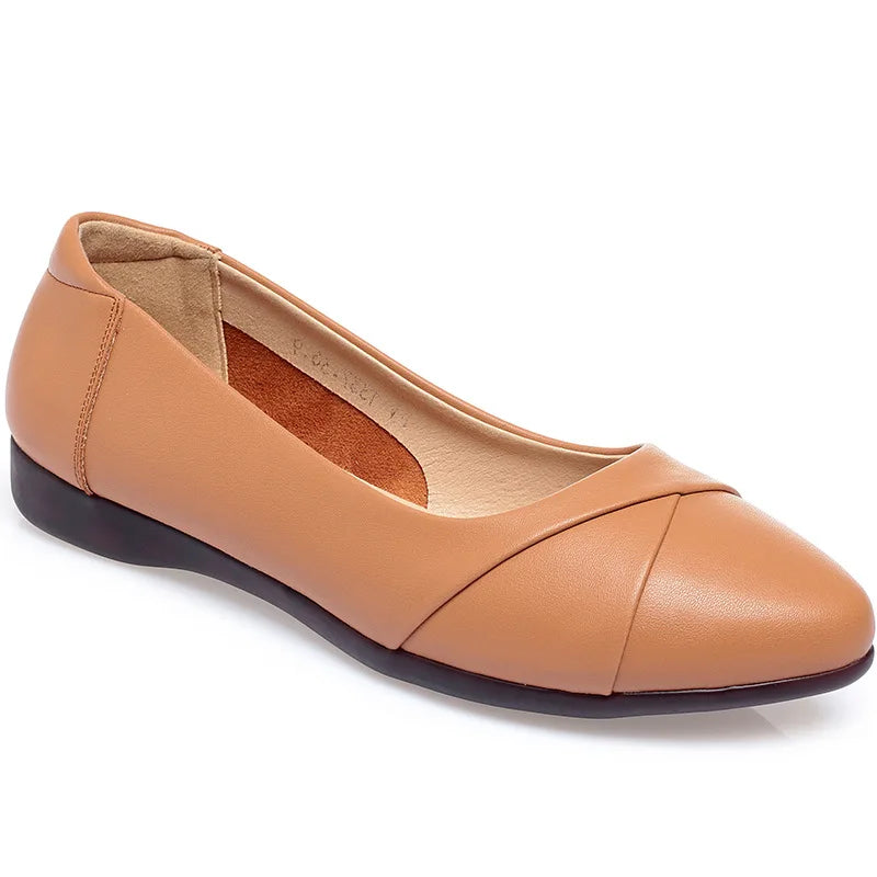 CINESSD 2023 Autumn Women Flat Shoes Leather Comfortable Bottom Big Zpaxo