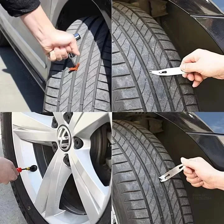 12-Piece Tyre Repairing Tool T-handle Plug Tire Repair Replacement