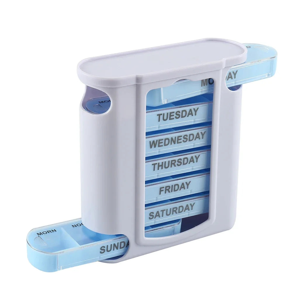 7 Days Pill Medicine Box Weekly Monthly Tablet Holder Storage