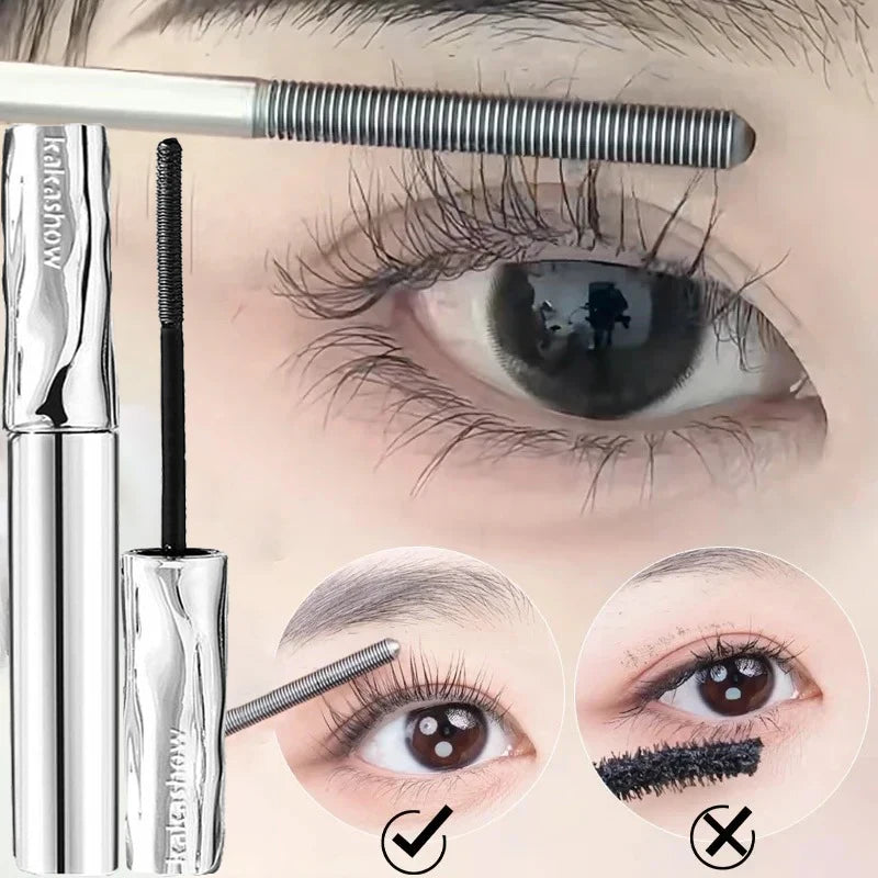 Silver Silk Fiber Matte Mascara Ultra-fine Brush Lengthens Eyelashes