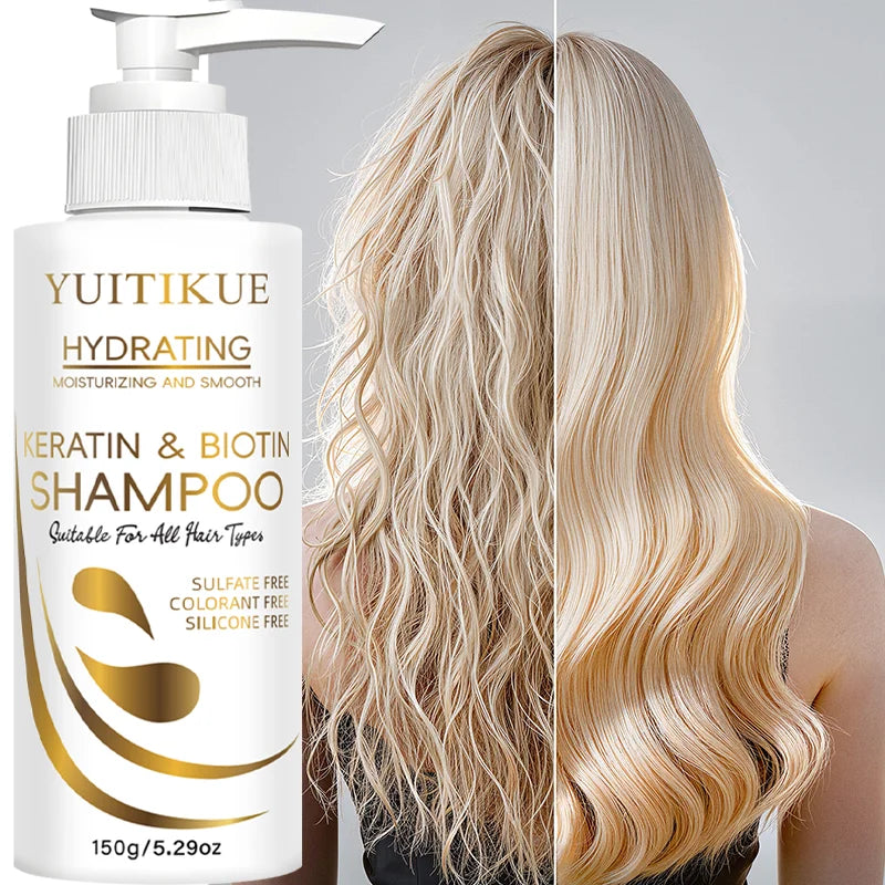 YUITIKUE Keratin & Biotin Shampoo – Smooth, Glossy Hair Keratin Biotin Shampoo Zpaxo Default Title