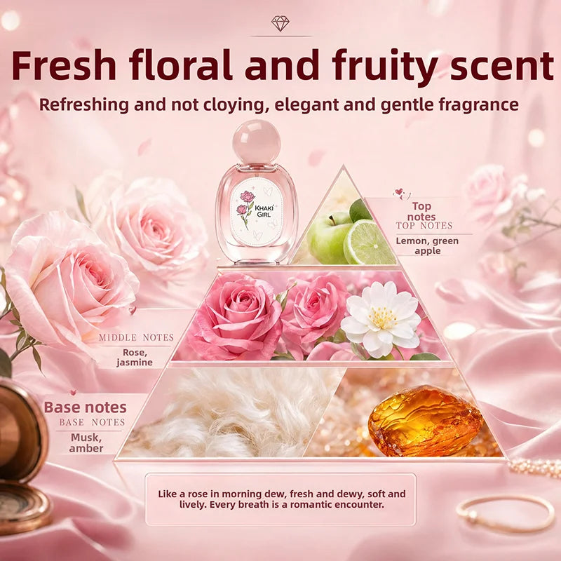 Elegant Rose Perfume Gift Box Set Floral Scent Fresh Fruity Fragrance Eau De Parfum Lasting Aroma Women Student Daily Present Zpaxo