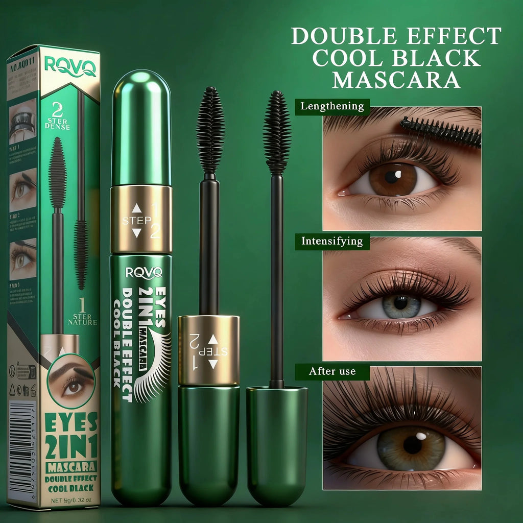 2-in-1 Waterproof Mascara Anti-smudging Non-greasy Long-lasting Zpaxo