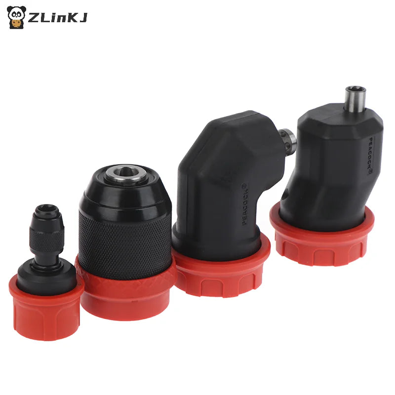 ▶1Pcs Quick-Release Drill Conversion Chuck For 6.35mm Hex Bits Compatible With Corded And Cordless Electric Drills Zpaxo