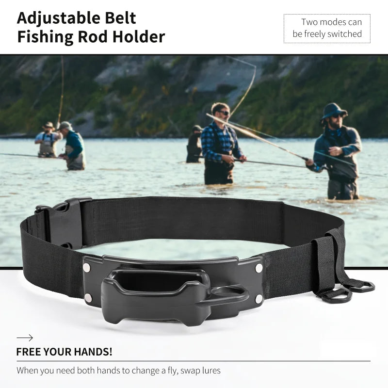 Adjustable Fishing Rod Holder Belt Portable Multifunctional Dual-mode Zpaxo