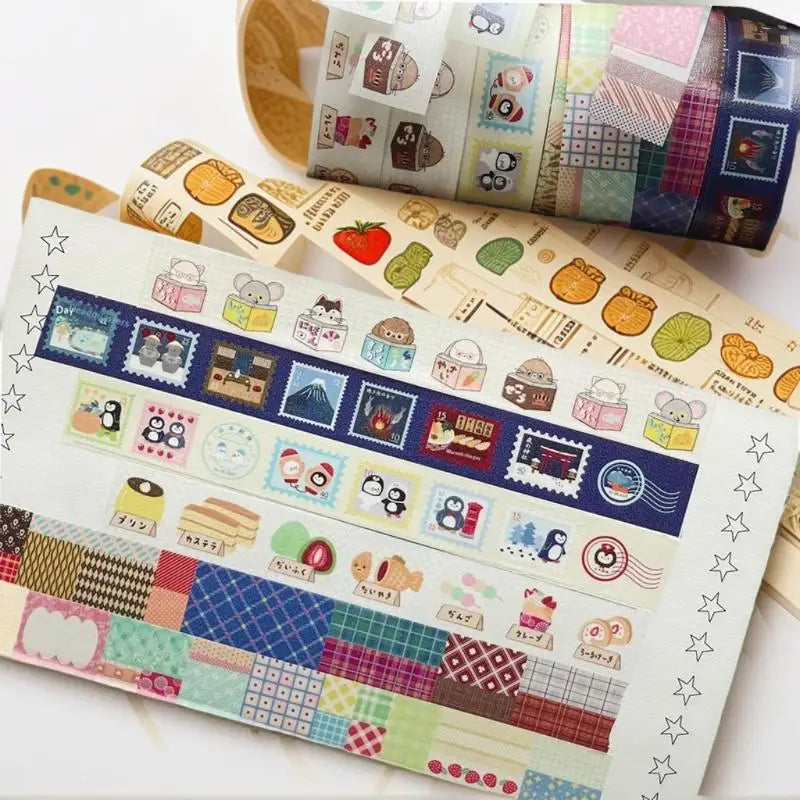 Japanese Cartoon Washi Tape Sticke INS Aesthetic Paper DIY Handbook Zpaxo