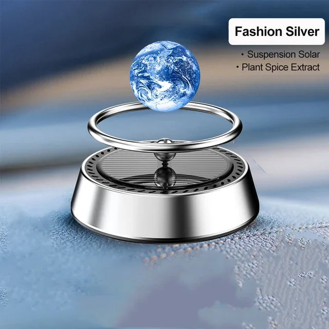 Solar Powered Air Purifier Solar Powered Suspension Planet Car Air Freshener Long Lasting Fragrance Odor Removal Aromatherapy Zpaxo Ocean flavor