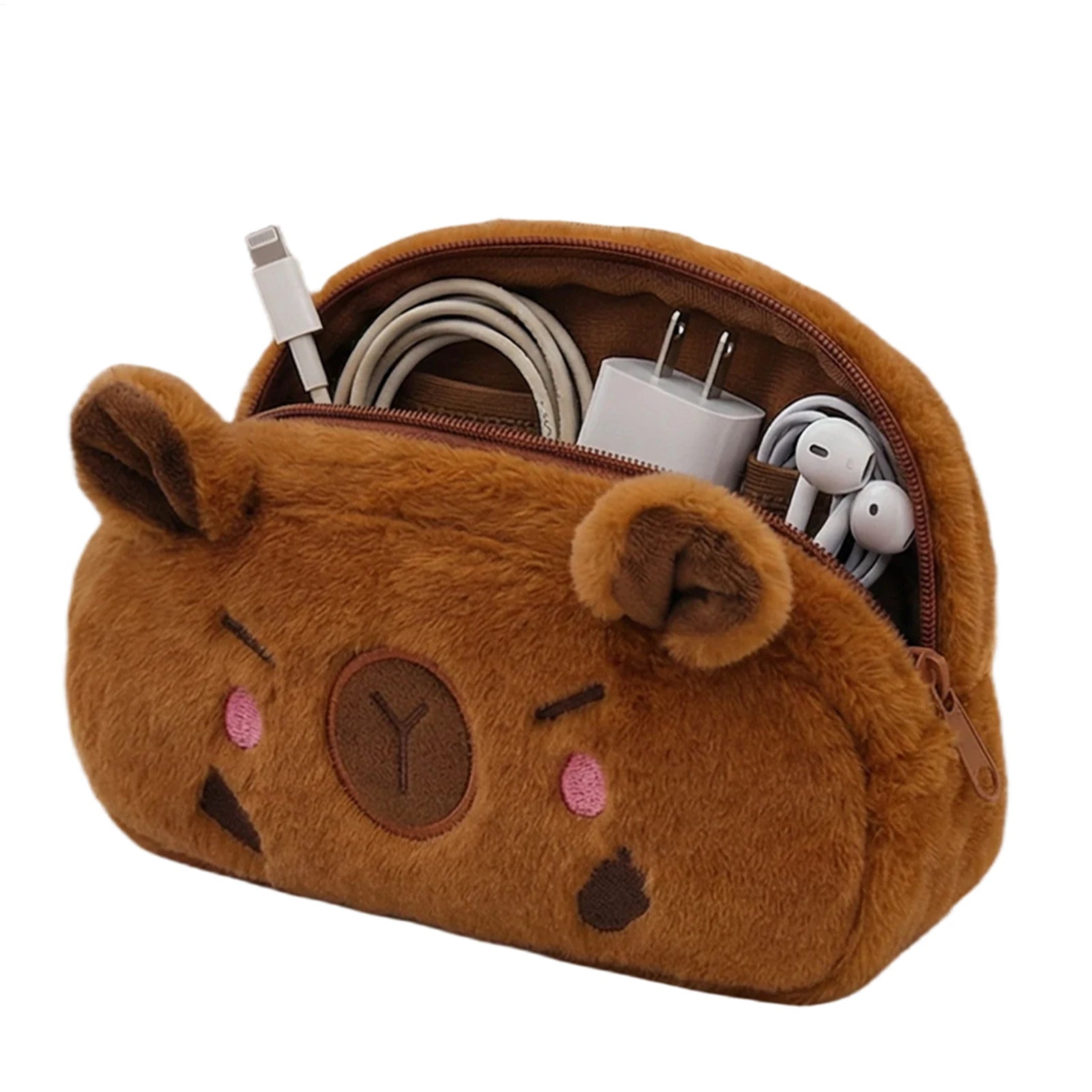 Cute Capybara Pencil Case – Large Capacity Kids Plush Pen Bag Kids Pencil Case Zpaxo
