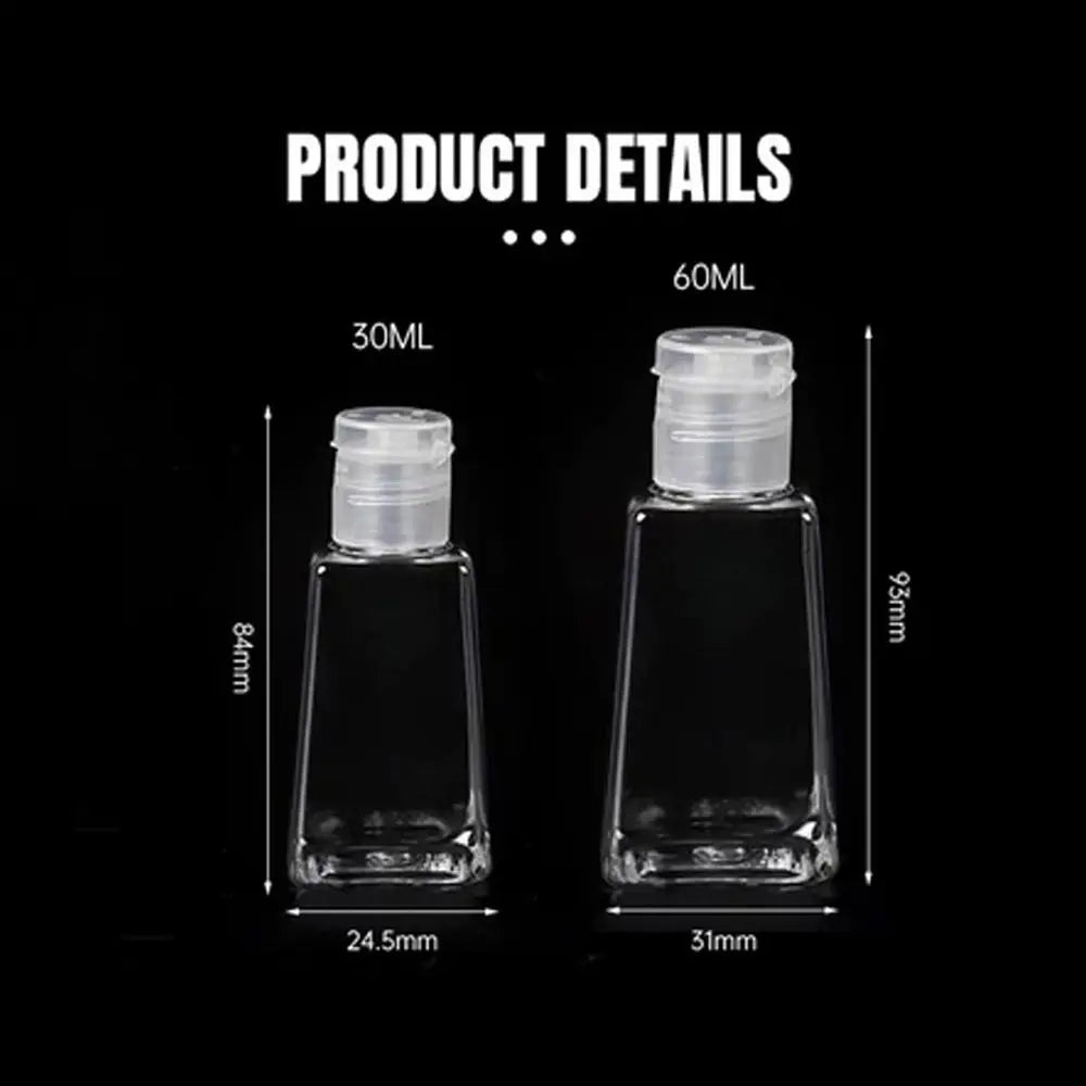 30/60ml Empty Refillable Bottle Flip Cap Travel Bottle Cosmetic Lotion Squeeze Bottles Portable Zpaxo