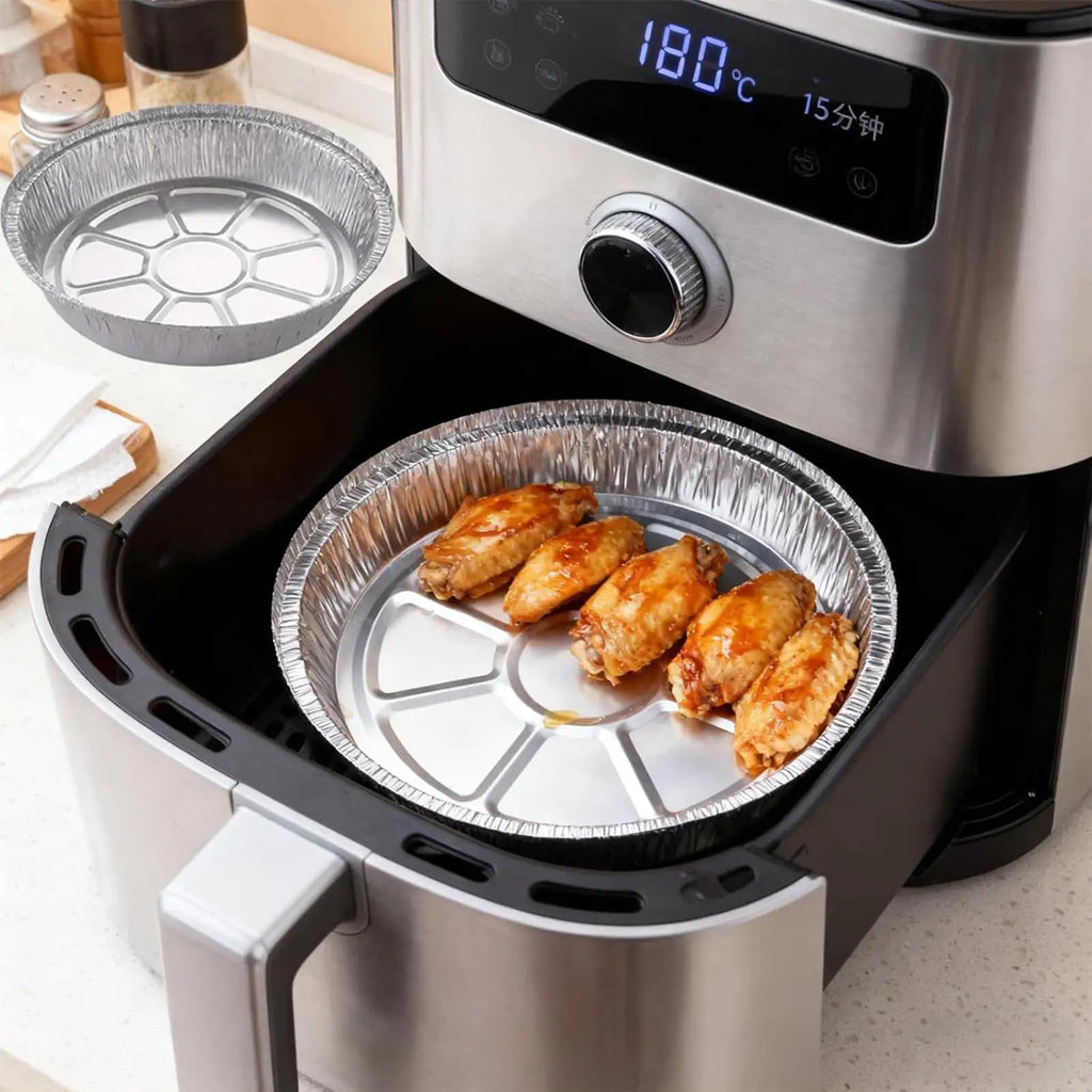 Air Fryer Liners Sheets Round Oil Proof Disposable Aluminum Foil