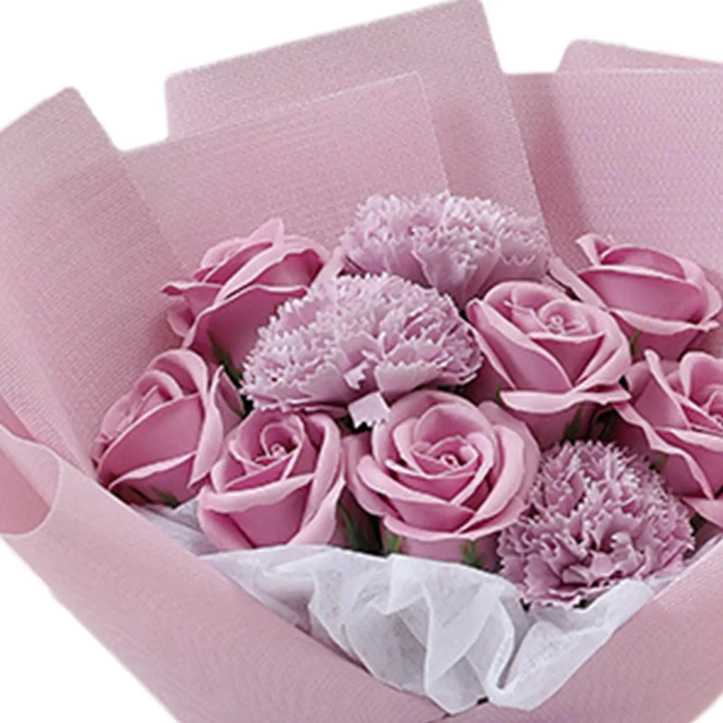 Rose Bouquet Soap Flower Message Card Tote Bag Engagement Valentines Zpaxo