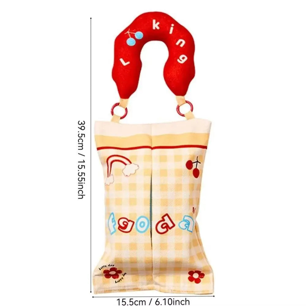 Handle Hanging Tissue Storage Bag Cute Design Decorative Items Zpaxo