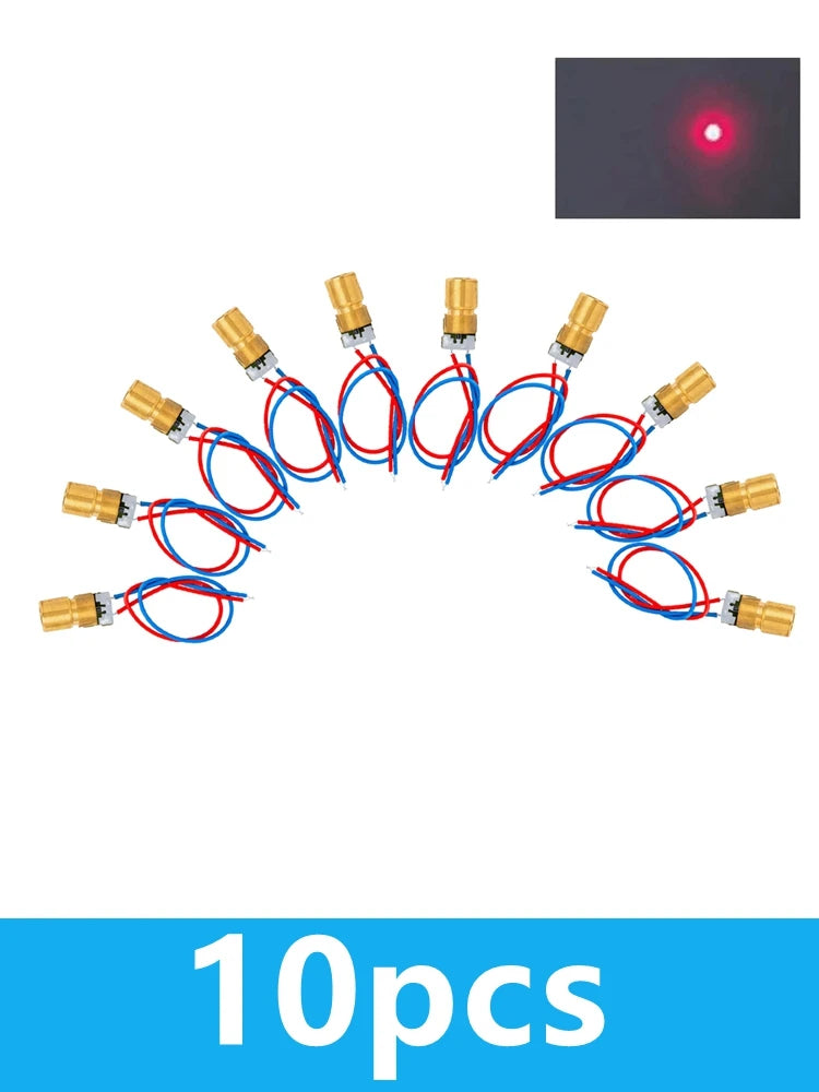 5V 650nm 5mW Adjustable Laser Dot Diode Module Red Sight Copper Head Zpaxo 10pcs