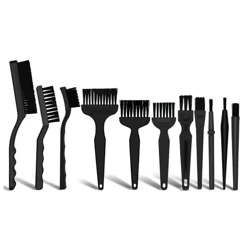 652F 11 Piece Anti static Brush Set for Computer Motherboards Keyboards Cleaning Tool Zpaxo