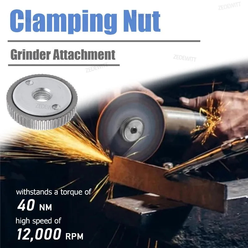 M14 Self-Locking Flange Nut & Locking Plate – Angle Grinder