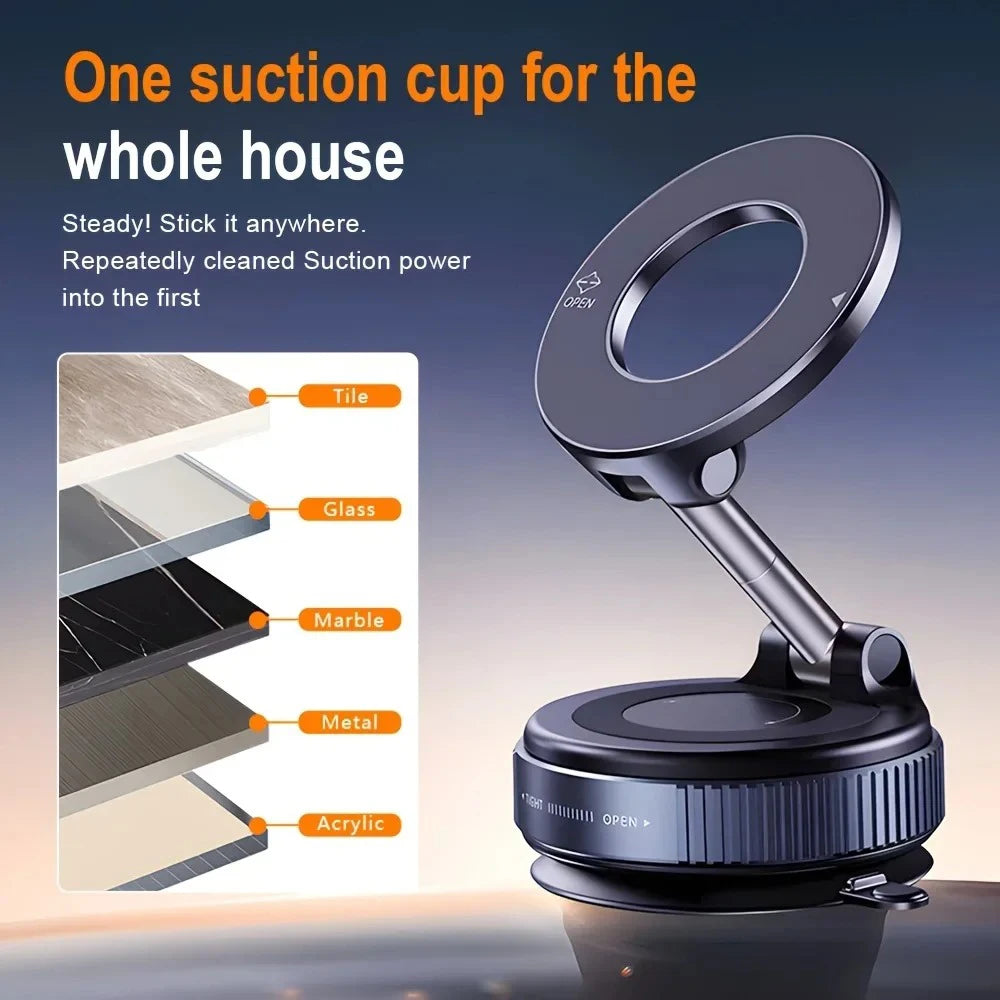 Magnetic Car Phone Holder – 360° Vacuum Suction Mount Car Phone Mount Zpaxo