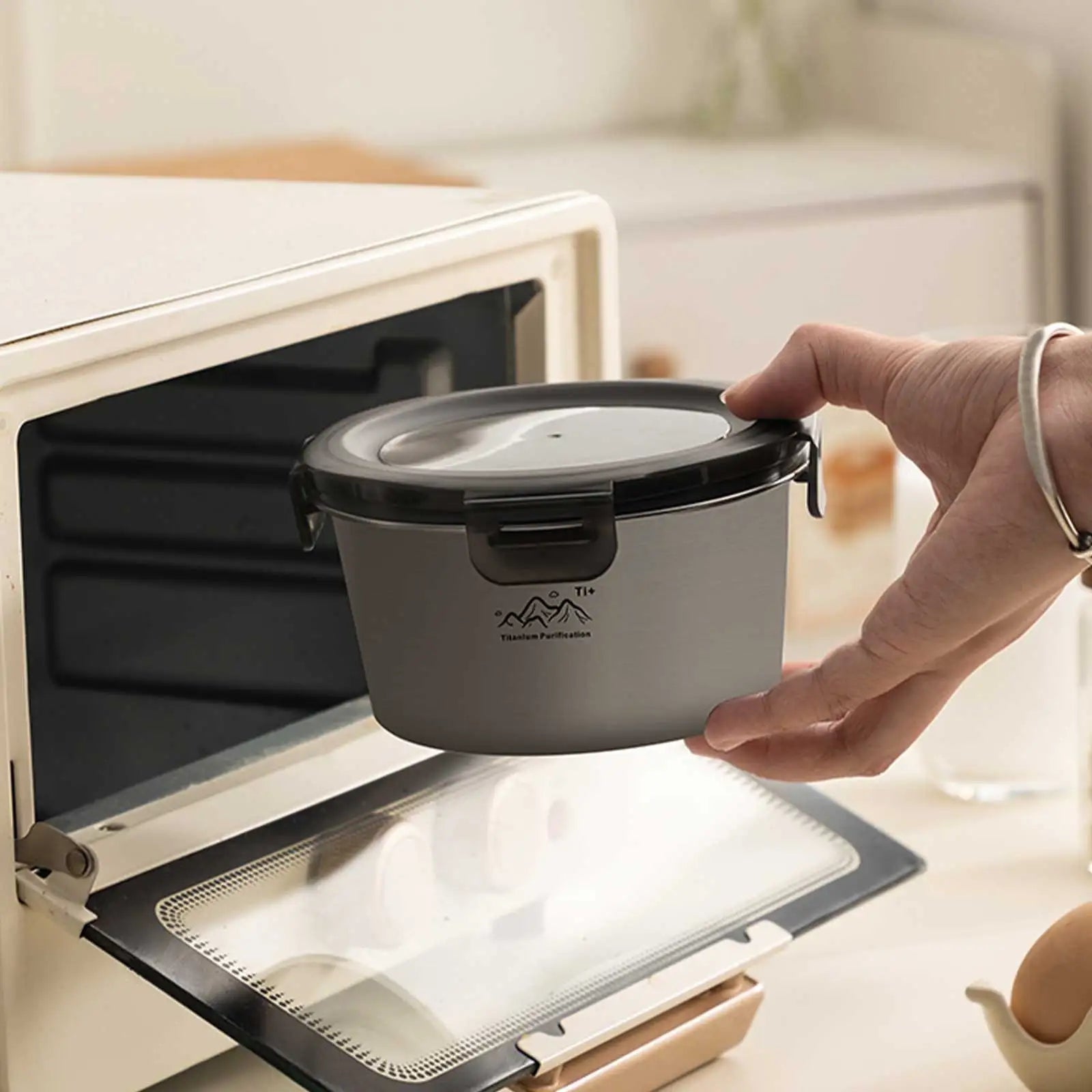 Metal Bento Box Stainless Steel Round Fresh-keeping Food Storage Leak