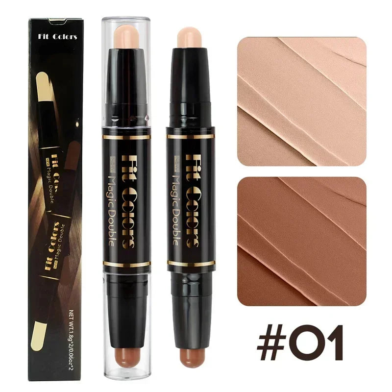 Double-ended Dual-purpose High-light Trimming Stick Three-dimensional Contour Nose Shadow Facial Shape Pencil Face Makeup Stick Zpaxo 01