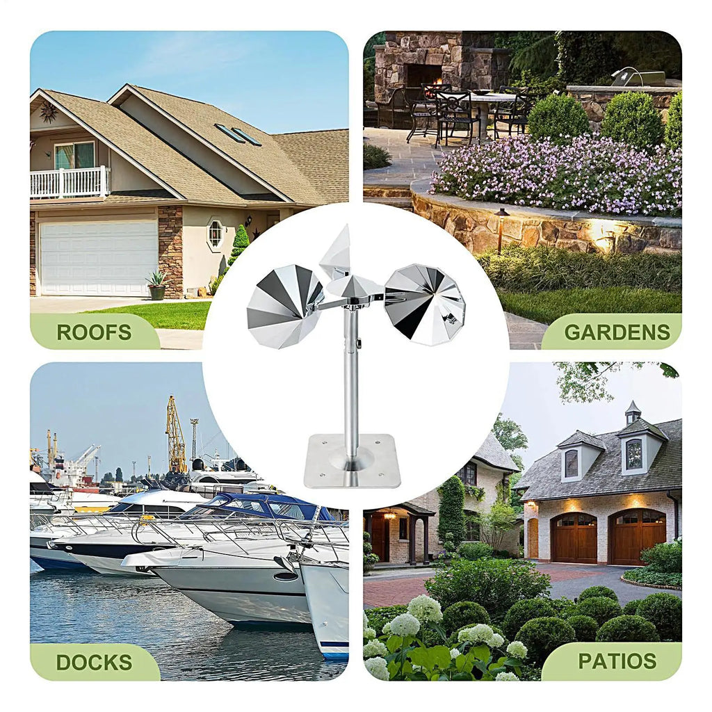 Reflective Bird Spinner Bird Scare Wind Spinner For Garden Rotating Wind Sculpture Outdoor Pigeon Control For Home Yard Fields Zpaxo