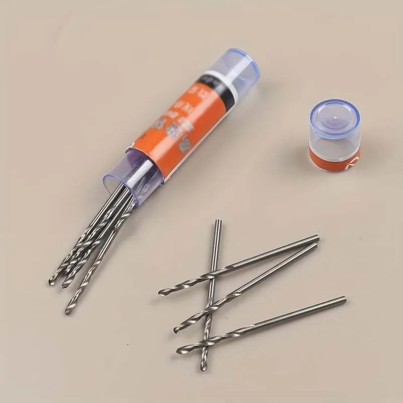 10-Pack 2.5mm HSS Twist Drill Bits – Micro Straight Shank Set Twist Drill Bit Set Zpaxo