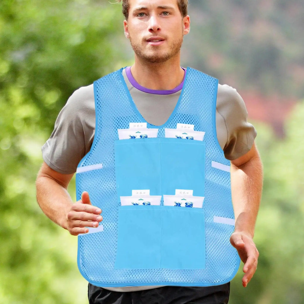 Cooling Vest 8 Reusable Ice Packs Wearable Cold Wrap Gadgets Outdoor