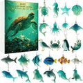 Christmas Countdown Calendar 24 Days 2D Acrylic Pendants Sea Animal