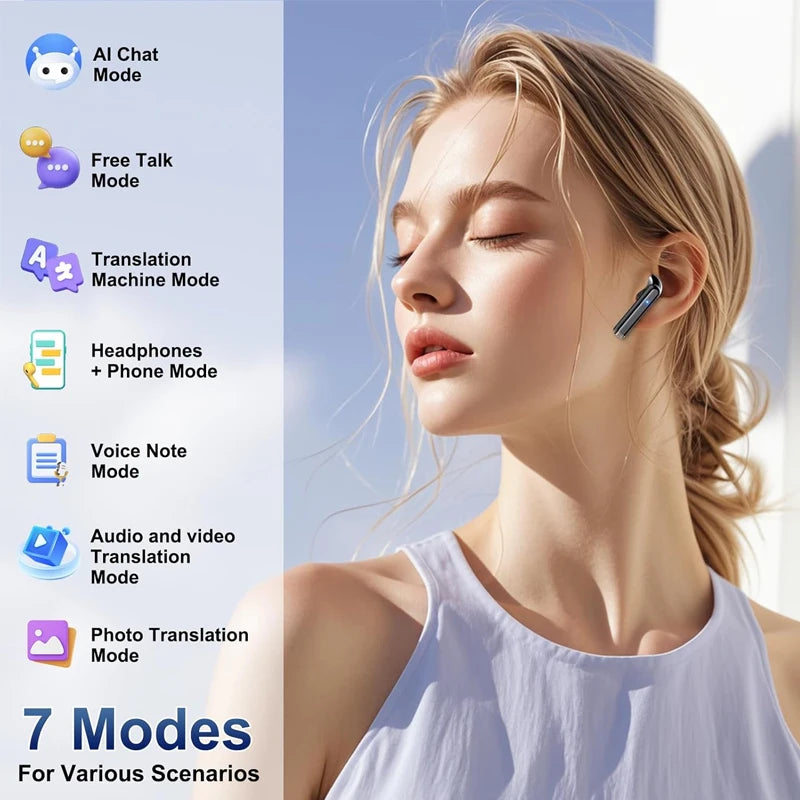 UYUXIO Real Time AI Language Translator Earphone 1 Translating