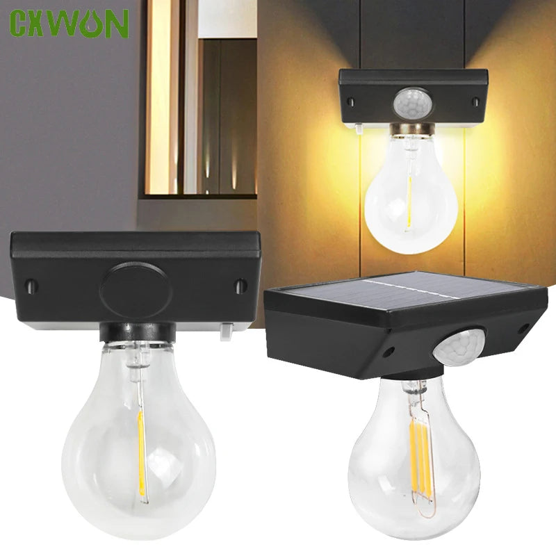 Solar Lamp Outdoor Indoor Bulb Lantern Motion Sensor Wall Light Zpaxo